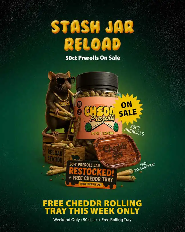 Cheddr Stash Jar Reload preroll promotion