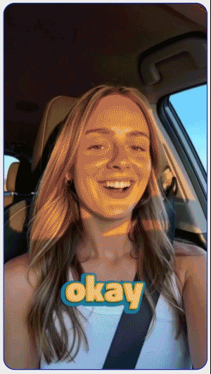 Woman recording a Cheddr testimonial-style UGC video in a car