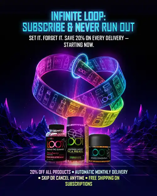 LOOT Infinite Loop cannabis subscription campaign
