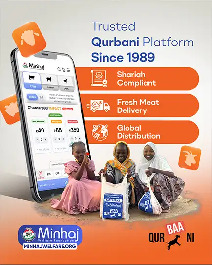 Minhaj Welfare Foundation Qurbani campaign with mobile donation platform